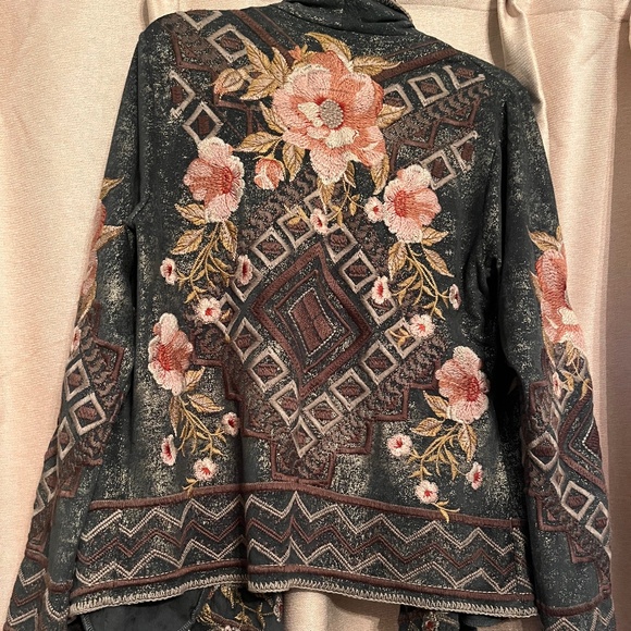 NEW! Johnny Was Biya Green Floral Jacket - Picture 2 of 3